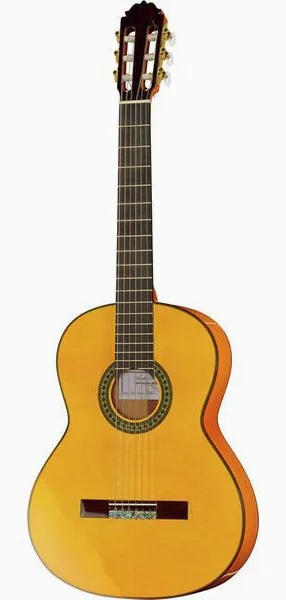 Amalio Burguet 2F Spruce Flamenco w/Case vooraanzicht