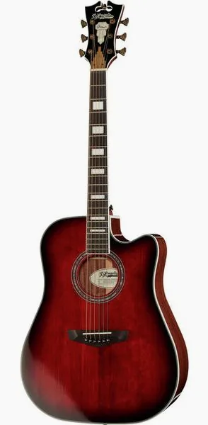 DAngelico Premier Bowery Black Cherry B vooraanzicht