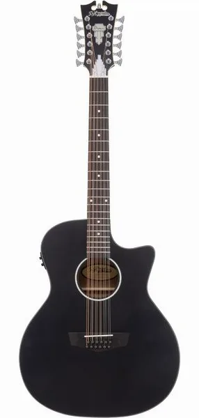 DAngelico Premier Fulton LS Matte Black vooraanzicht