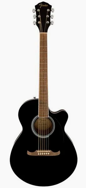 Fender FA-135CE Concert WN Black vooraanzicht
