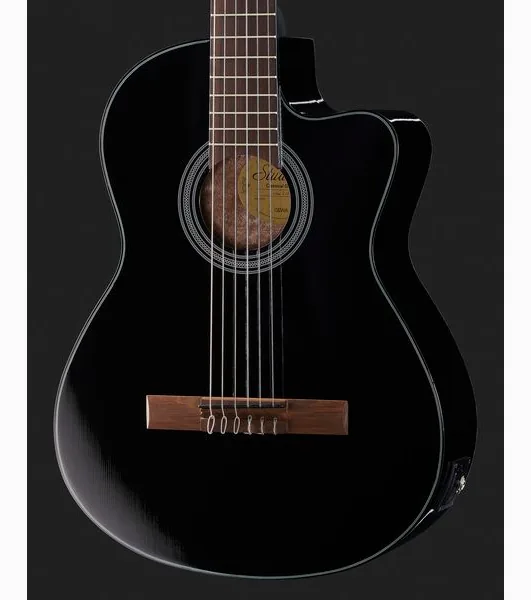 Gewa Student Black 4/4 E-Acoustic detail 4