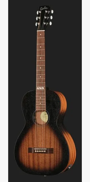 Godin Mahog. Parlor Black Burst A/E detail 2