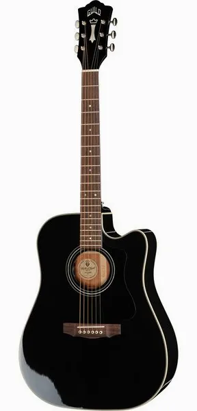 Guild D-140ce Black vooraanzicht