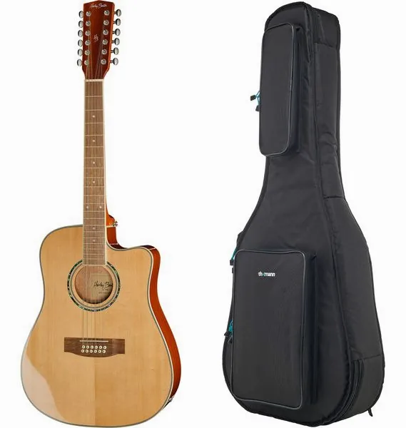 Harley Benton D-200CE-12NT w/Bag vooraanzicht