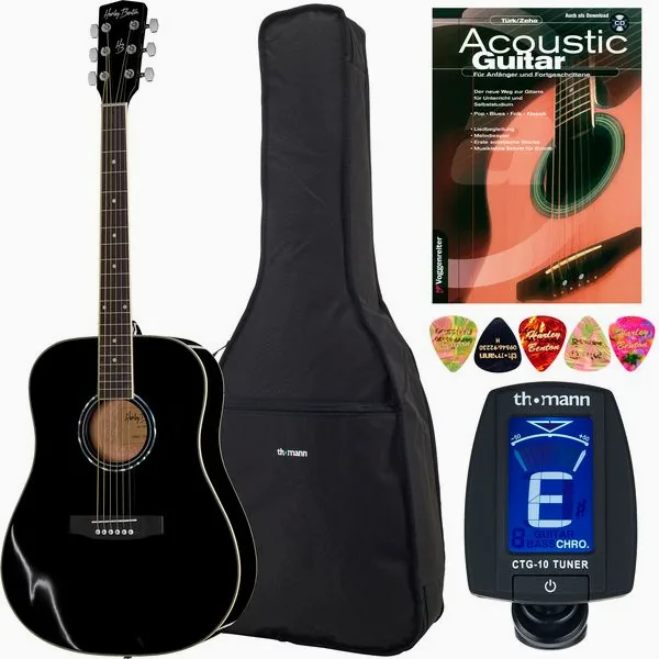 Harley Benton D120BK Bundle vooraanzicht