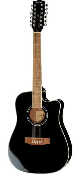 Harley Benton D-200CE-12BK vooraanzicht