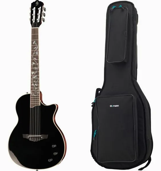 Harley Benton Nashville Nylon Plus BK w/Bag vooraanzicht