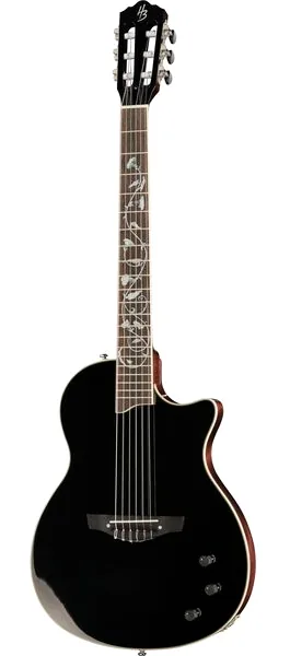 Harley Benton Nashville Nylon Plus Black vooraanzicht