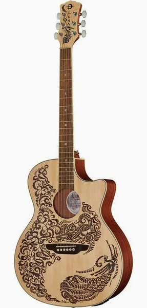 Luna Guitars Henna Paradise A/E Spruce vooraanzicht