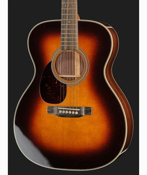 Martin Guitar OM28 Sunburst LH detail 4