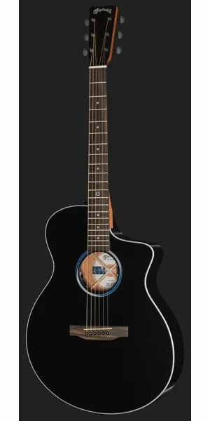 Martin Guitar SCE all Satin Black BS detail 2