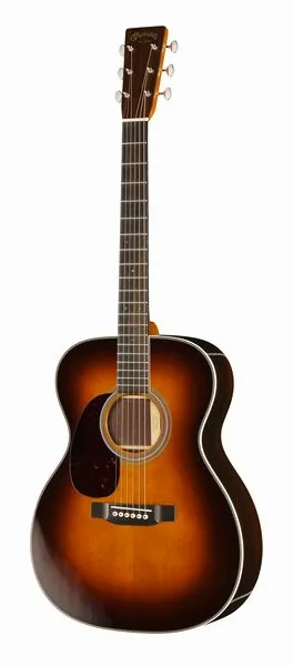 Martin Guitar 00028 Sunburst LH vooraanzicht