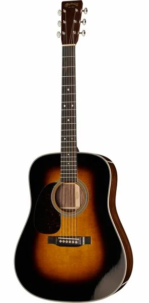 Martin Guitar D-28 Sunburst Lefthand vooraanzicht