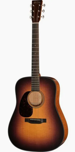 Martin Guitar D18 Satin 1935 Burst LH vooraanzicht