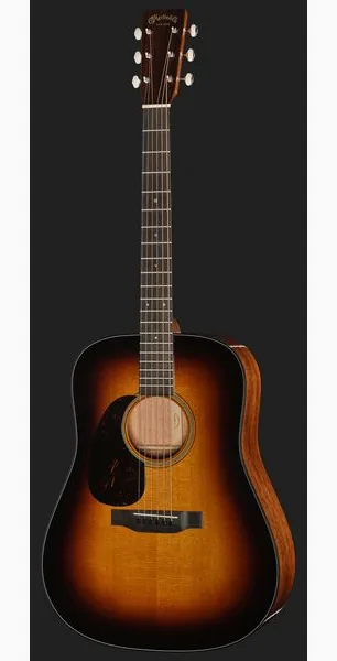 Martin Guitar D18 Sunburst LH detail 2