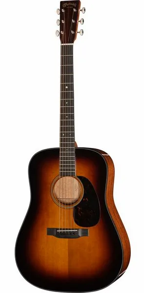 Martin Guitar D18 Sunburst vooraanzicht