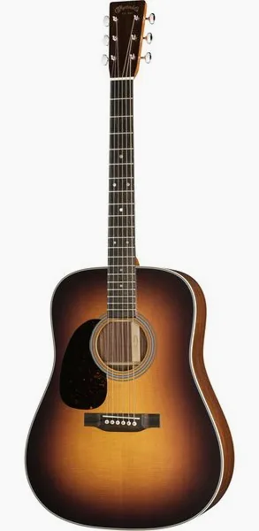 Martin Guitar D28 Satin 1935 Burst LH vooraanzicht