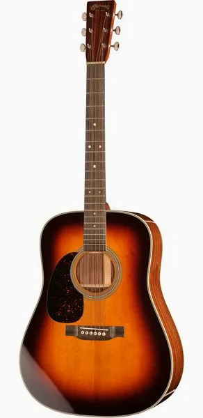 Martin Guitar D28 Sunburst LH vooraanzicht