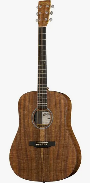 Martin Guitar DX1E Koa vooraanzicht