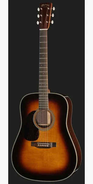 Martin Guitar HD28 Sunburst LH detail 2