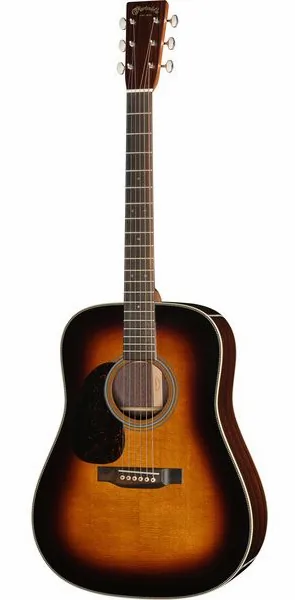 Martin Guitar HD28 Sunburst LH vooraanzicht