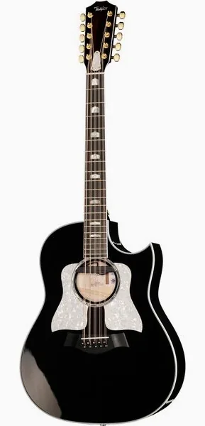 Taylor 657ce Bajo Quinto BLK vooraanzicht