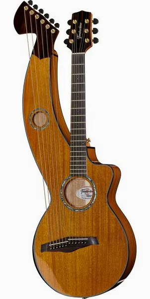Timberline Guitars T30HGpc-e Harp Guitar vooraanzicht