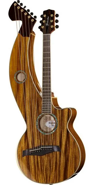 Timberline Guitars T60HGc-e Harp Guitar vooraanzicht
